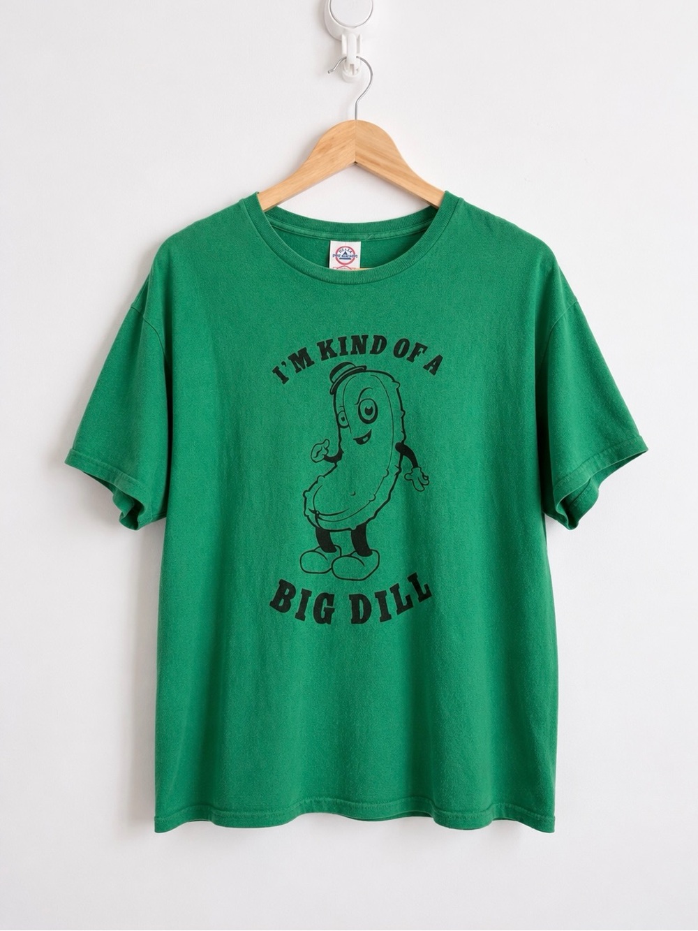 Vintage 2000s Big Dill Pickle Graphic Tee Green Size L